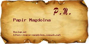 Papir Magdolna névjegykártya