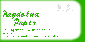 magdolna papir business card
